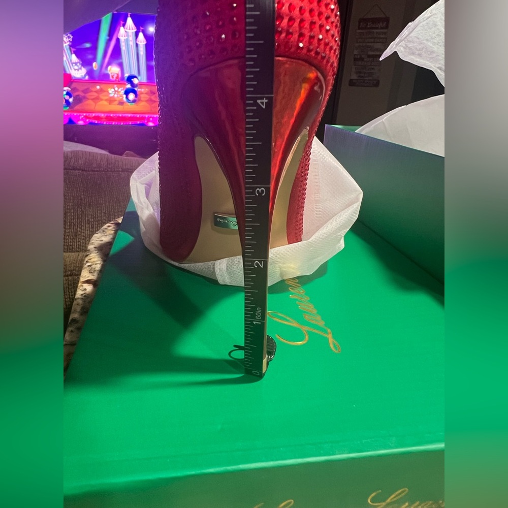 Lauren Lorraine Sparkling Red Heels - Picture 2 of 4